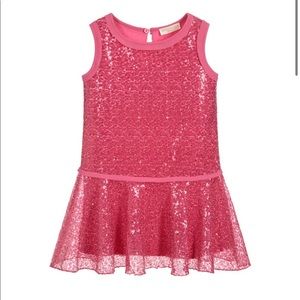 NWOT GIRLS MONNALISA PINK SEQUIN DRESS SIZE 6
